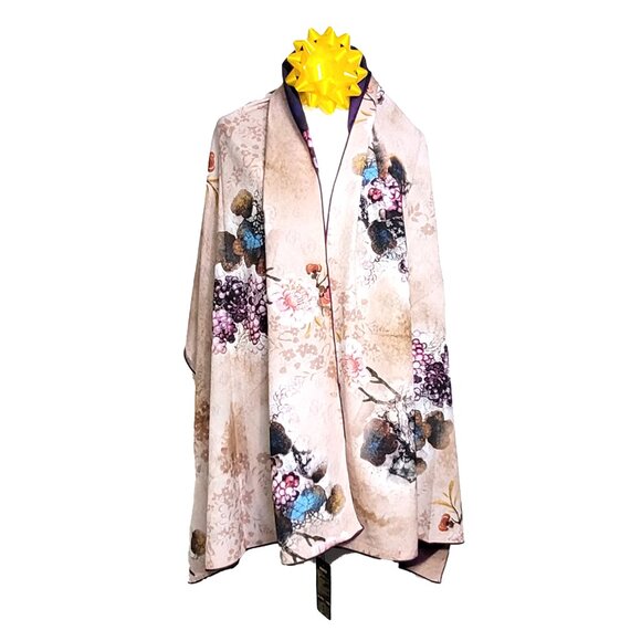 NWT Double-Sided Silk Scarf 27"x70" Long Rectangle Shawl Wrap 3316 - Picture 3 of 7